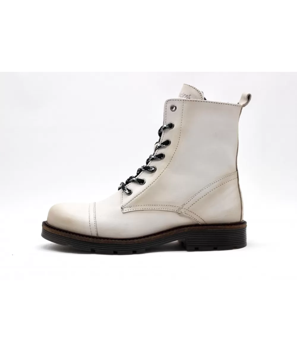 Women coco & abricot Ankle Boots-Coconut & Apricot Pellevoisin