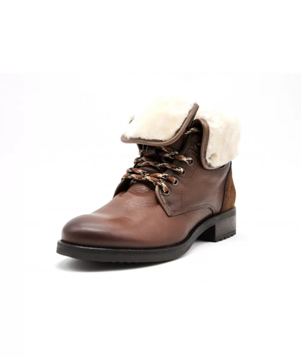 Women coco & abricot Ankle Boots-Coconut & Apricot Pencran
