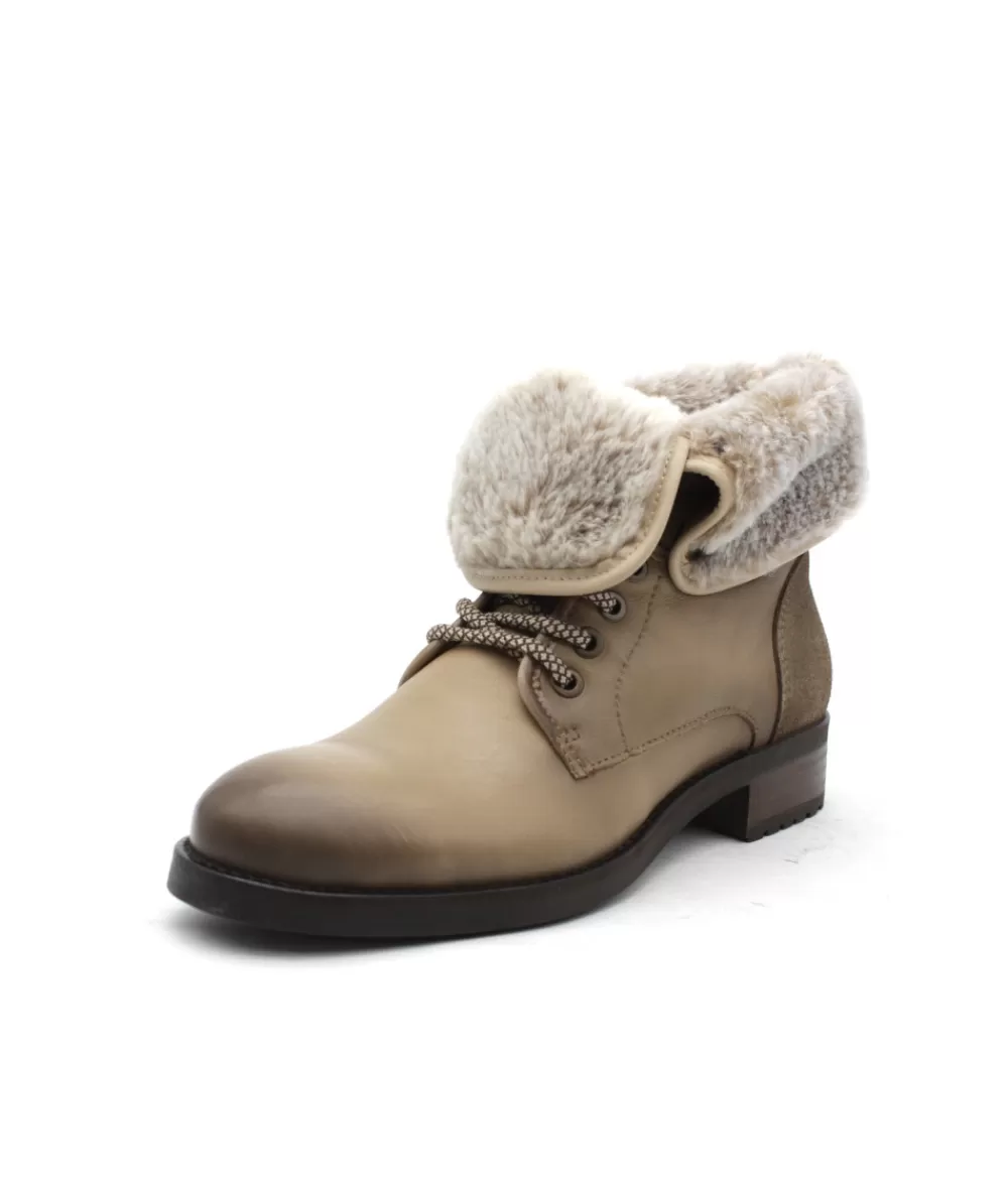 Women coco & abricot Ankle Boots-Coconut & Apricot Pencran V2245A