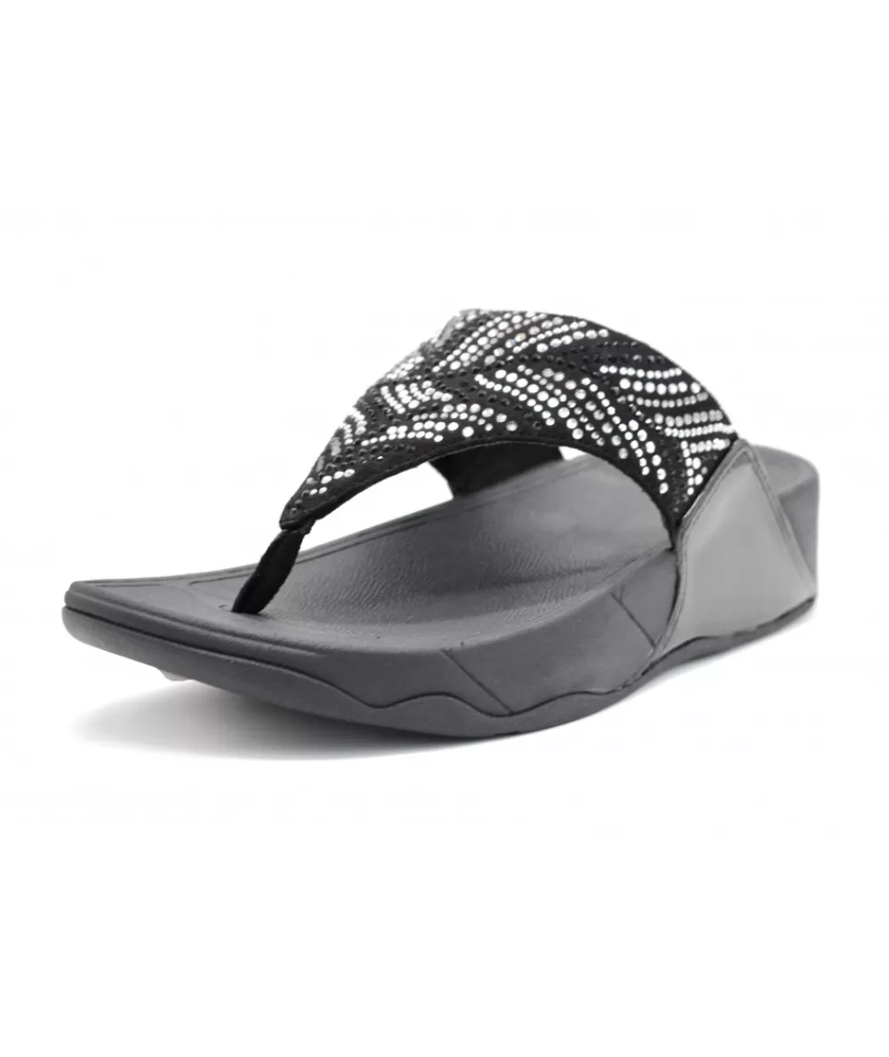 Women fitflop Mules- Lulu Crystal Feather