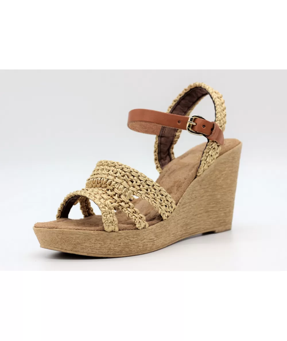 Women reqins Sandals And Sandals- Kalindra Macrame Beige